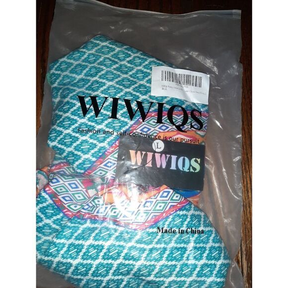 New Large Multi-Color Wiwiqs Boho Bohemian Style Loose Fit 3/4 Sleeve Dr… - Picture 5 of 5